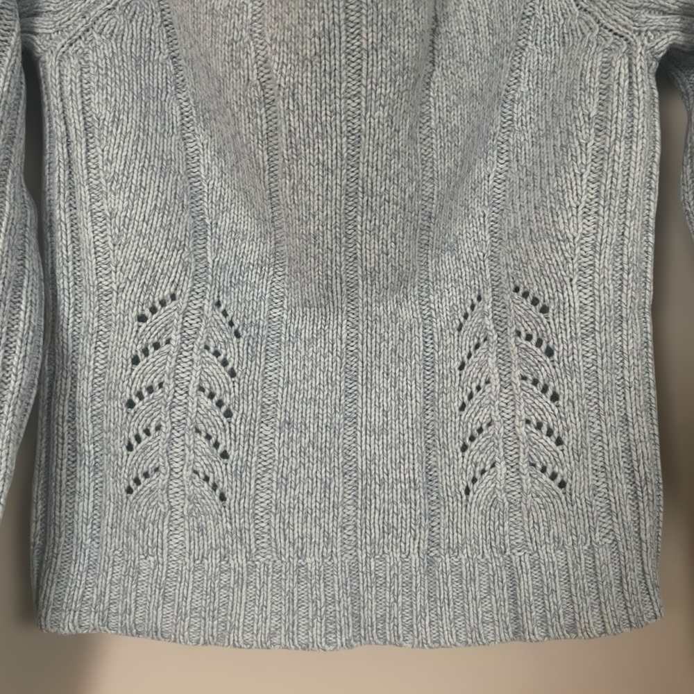 Y2K Express Knit Long Sleeve Blue Crew Neck Sweater - Size Medium - Picture 8 of 11